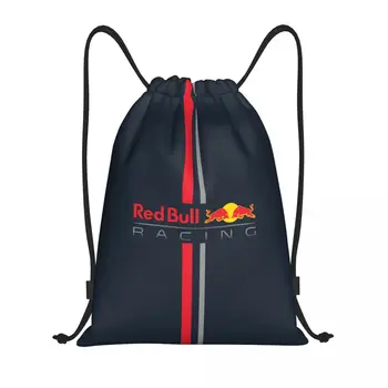 Красные сумки с двойным бычком на шнурке Женские Мужские портативные спортивные сумки для спортзала, рюкзаки для покупок