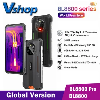Blackview BL8800 Pro 5G IP68/IP69K Надежная Тепловизионная Камера для мобильного телефона FLIR® Смартфон 6,58 