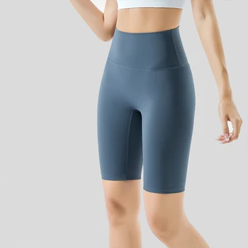 Бесшовные велосипедные шорты 2023 Женские шорты для йоги Naked Feeling, облегающие шорты для фитнеса с высокой талией, для занятий в тренажерном зале, для занятий бегом трусцой