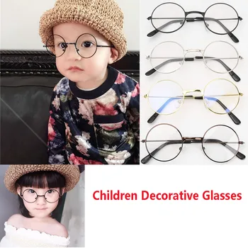 Круглые детские очки с синим светом, Оптическая Оправа 2020, Компьютерные Прозрачные очки для мальчиков и девочек, блокирующие Светоотражающие очки