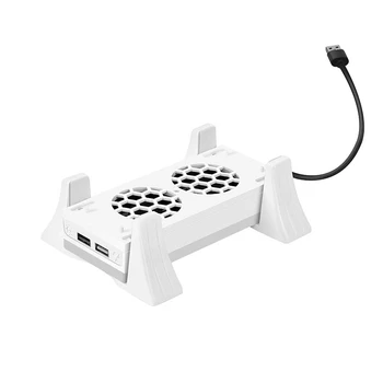 Подставка для вентилятора охлаждения игровой консоли, регулируемая на 3 скорости со светодиодной подсветкой, USB-порт для держателя серии, игровые детали