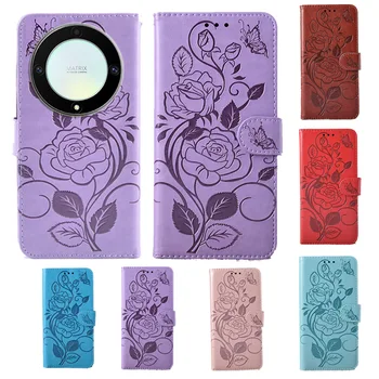 3D Цветочный Флип-кожаный бумажник Чехол Для телефона Honor Magic 5 Lite/Honor X9a 5G с функцией подставки для телефона и слотом для карт