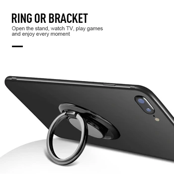 Магнитный поворотный держатель мобильного телефона Подставка для iPhone Samsung Автомобильное металлическое кольцо на палец Кронштейн подставки для телефона Кронштейн держателя автомобильного телефона