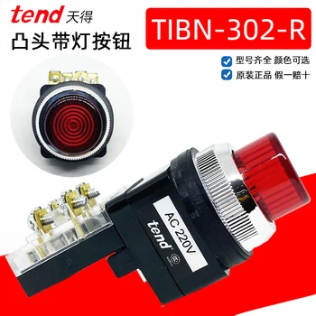 кнопочный выключатель неонового света TIBN-302TIBN-252-G/R Красный Зеленый 30mm25mmAC220V Совершенно новый и оригинальный