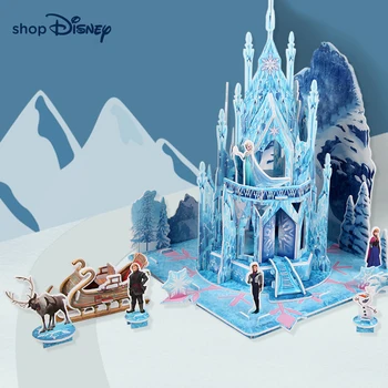Disney Frozen Princess Castle Серия 3d Головоломок Детская Розовая Креативная Принцесса Замок Развивающая Головоломка Игрушка Подарки На День Рождения Для Девочек