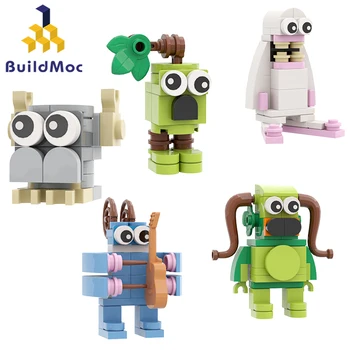 BuildMoc Мини версия Cute My Singing Monsters Chorus Набор строительных блоков Песенные Фигурки Кирпичи Игрушка своими руками для детей Подарок на День рождения