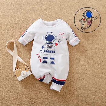 Детский скафандр астронавта, костюм для новорожденного, комплект детской одежды для мальчиков со шляпой, детская одежда на осень, дети 0 3 6 9 12 24 месяцев