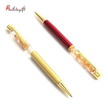 Genkky Pen Crystal Gold Platinum Шариковые ручки для школьного офиса Подарочные канцелярские принадлежности Рекламные Креативные Шариковые ручки