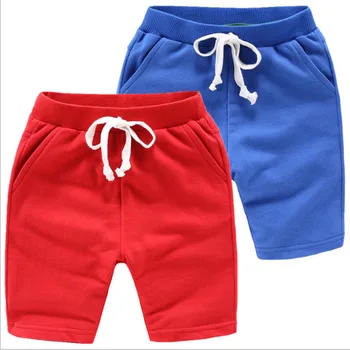 Детские брюки для мальчиков, хит продаж, Однотонные Детские брюки 8 цветов, Детские брюки для мальчиков и девочек, Летние пляжные Свободные шорты, розничный размер 80-150 см