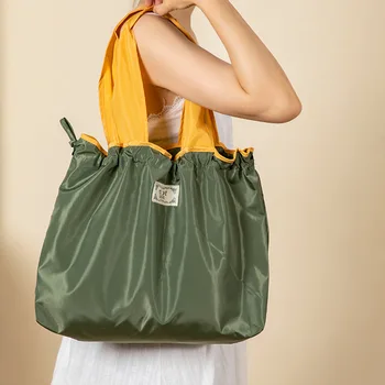Большая сумка для покупок в супермаркете, модная сумка для защиты окружающей среды, сумка на плечо, сумка для овощей и фруктов, сумка для продуктов