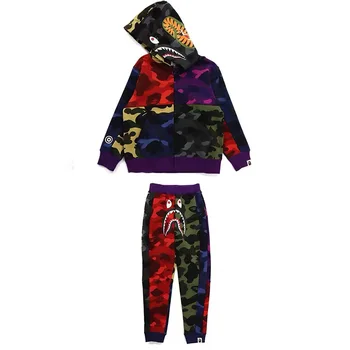 Осенне-зимняя детская одежда Японского модного бренда 2022 года из хлопка с цветными блоками, детская куртка для родителей + брюки