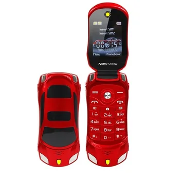 Самый продаваемый раскладной маленький мобильный телефон в форме автомобиля MP3 MP4 FM-радио SMS MMS камера фонарик две SIM-карты мини складной мобильный телефон