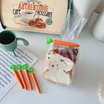 Уплотнительные щипцы Зажим для закрытия пакета с едой в форме мультяшной моркови Влагостойкий зажим Для сохранения свежести уплотнительный зажим Кухонные принадлежности