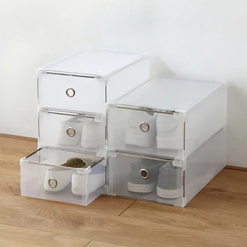 Прозрачная обувная коробка 3 размера для хранения обувных коробок пылезащитный ящик для хранения обуви органайзер для комбинированной обуви