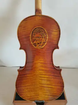 Скрипка Master 4/4 из цельного пламенеющего клена, верхняя часть из старой ели, ручная резьба K2709