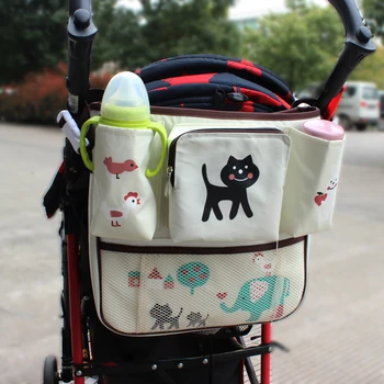 Органайзер для детских колясок и автокресел, держатель с несколькими карманами, Дорожные сумки для хранения мумий, подвесная сумка для детей в мультяшном стиле