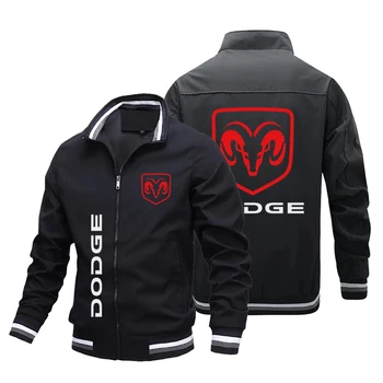 Весенне-осенняя мужская куртка высокого качества 2023, трендовая мужская куртка с логотипом нового автомобиля DODGE, дышащий мужской топ