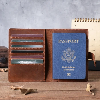 Высококачественные обложки для паспорта из воловьей кожи, обложка для документов, держатель для загранпаспорта, удостоверение личности, держатель авиабилета, аксессуары для путешествий