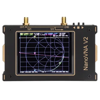 Векторный Интернет-анализатор NanoVNA V2 от 50 кГц до 3 ГГц ВЧ-УКВ-УВЧ Коротковолновый анализатор спектра с большим экраном 3,2 дюйма