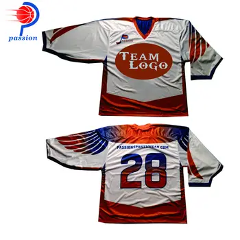 Изготовленная на заказ командная хоккейная рубашка из дышащей и влагоотводящей ткани