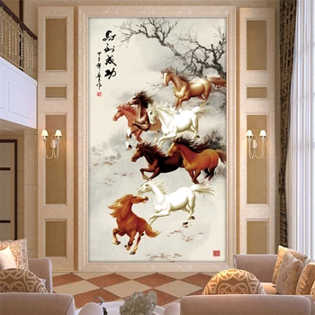 beibehang papel de parede Современные минималистичные трехмерные рельефные фоновые обои с изображением входа в лес Лося для гостиной