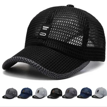 Сетчатая бейсболка, мужские дышащие летние кепки, шляпа для папы, уличные шляпы для рыбалки, кепка для дальнобойщика Bone Gorras Snapback