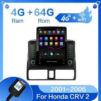 Android10 4G wifi DSP Автомобильный Радио Мультимедийный плеер Для Honda CRV 2 Для Tesla Стиль Вертикальный Экран 9,5 