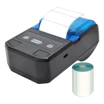 58mm Thermal Label Maker Беспроводной Мини-Принтер для Печати Этикеток BT Принтер Штрих-кода с Перезаряжаемой Батареей, B