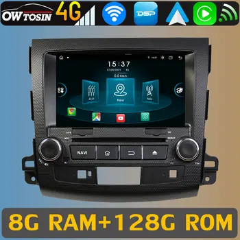 Android 11 8Core 8G + 128G Автомобильный GPS-навигатор Для Mitsubishi Outlander 2 2006-2013, Панорамная камера 360 °, головное устройство CarPlay