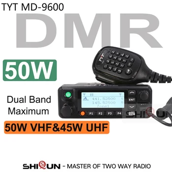 TYT MD-9600 Двухдиапазонный 136-174 МГц 400-480 МГц Цифровое Мобильное Радио 50/45/25 Вт Высокое Качество DMR Радио + Кабель Для Программирования Автомобиля Грузовик