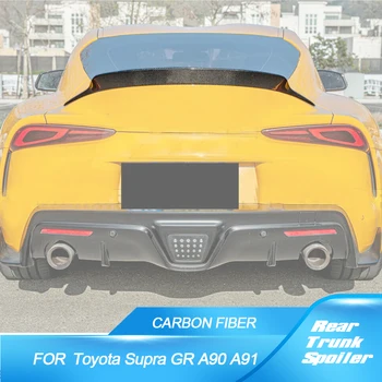 Автомобильный Задний Спойлер Крыло Багажника для Toyota Supra GR A90 A91 Coupe 2019-2022 Задний Спойлер Багажника Крыло Багажника Задний Багажник Dry Carbon