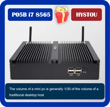 Новейший Четырехъядерный сервер 8-го поколения i7 8550U Server i5 8250U HDMI Настольный M.2 SSD Промышленный Компьютер Безвентиляторный ПК