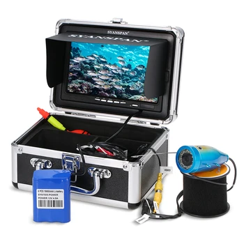 Камера для подводной рыбалки с двойной лампой 30LED 7 дюймов 15 М/30 М/50 м IP68 Водонепроницаемый эхолот для рыбалки на лодке на ледяном озере ночного видения