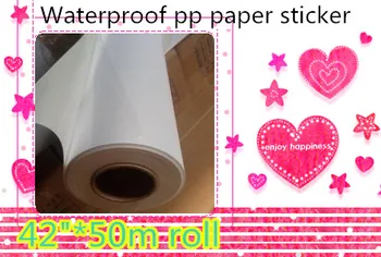 42-дюймовая самоклеящаяся бумага pp с водонепроницаемым/матовым покрытием для струйной печати