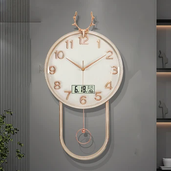 Эстетичные цифровые часы Календарь для спальни Настенные часы с тихой температурой Уникальный кварцевый декор для гостиной в современном стиле Saat Домашний интерьер
