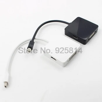 dhl или EMS 50шт 3 в 1 Mini DP DisplayPort-Совместимый кабель-адаптер для порта дисплея HDMI/DVI/VGA для Apple MacBook P