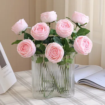 Высокое моделирование сенсорной увлажняющей розы домашнее украшение сенсорный поддельный цветок свадебное украшение цветочный увлажняющий чай
