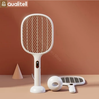 Электрическая мухобойка от комаров Youpin Qualitell, Zapper Raqueta Mata, перезаряжаемый интеллектуальный цифровой дисплей Zanzare Mata Fly Tue
