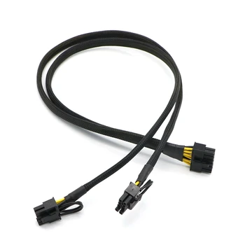 Модульный кабель питания с черными втулками от 12Pin до двойного PCI-E 8Pin (6 + 2Pin) для Seasonic X серии X1250 P1000.