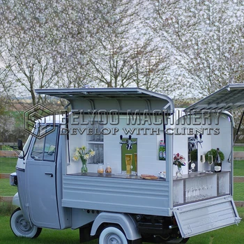 Уличный пивной бар American Standard Food Truck, тележка для продажи бургеров, хот-догов и закусок Piaggio Ape Tuktuk Food Truck на продажу