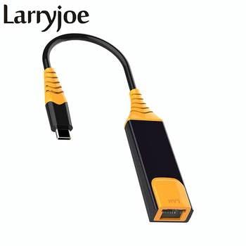 Larryjoe USB-C Thunderbolt Type-C к RJ45 1000 Мбит/с Сетевой адаптер Gigabit Ethernet для Macbook, USB 3.1 3.0 Type-C к RJ 45 Cat6