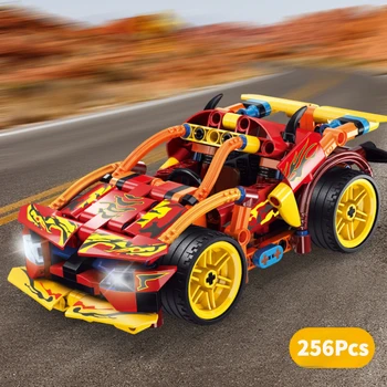 Совместим с моделью гоночного автомобиля Lego, строительными блоками, набором кирпичей для гоночного автомобиля 2в1, детской игрушкой для мальчиков