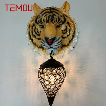 TEMOU Современный Настенный Светильник LED Creative American Tiger Бра Для Дома Гостиная Спальня Прикроватный Декор Крыльца