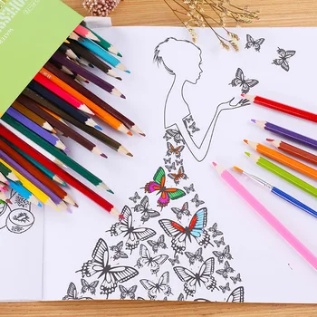 Профессиональные водорастворимые цветные карандаши 72 цвета Усовершенствованная ручка для рисования эскизов Подходит для художественных школьных принадлежностей Студенческая ручка