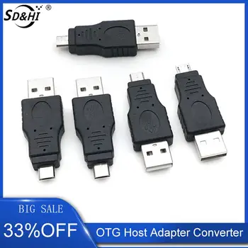 Mini USB USB 2.0 A Женский К Mini USB B 5-Контактный Штекер OTG Хост-адаптер Конвертер Разъем До 480 Мбит/с Черный