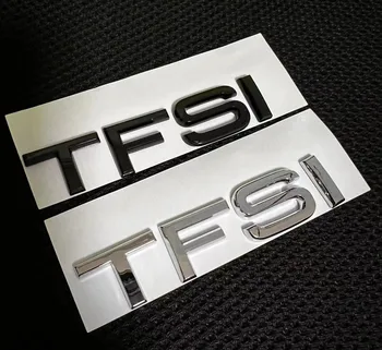 20X Хромированный Глянцевый Черный хвост TFSI Эмблема Значок Наклейка на багажник для стайлинга автомобилей Audi A3 A4