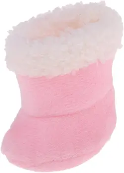 Милые розовые плюшевые сапоги, Обувь для куклы Mellchan Baby Doll 9-11 дюймов, Кукла-Реборн, Аксессуары для одежды