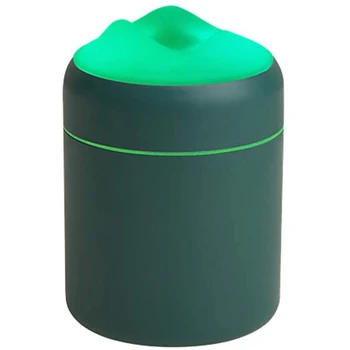 Автомобильный Мини-увлажнитель 250 мл без звука Usb-освежитель воздуха для домашнего использования на рабочем столе в офисе Ночник Рассеиватель туманного воздуха Зеленый