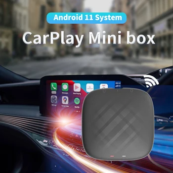 Andoroid 11 CarPlay Mini Ai Box Беспроводной Автомобильный ключ CarPlay Android Auto Для VW Audi Bmw Mazda Toyota 2022 Новый для YouTube 4G LTE