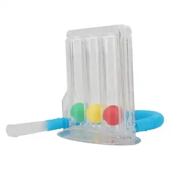 Дыхательный тренажер с выдувным шариком, 3 разноцветных шарика, тренажер для увеличения объема легких для детей пожилого возраста